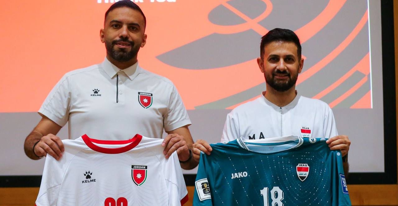 المنتخب العراقي بالزي الأخضر أمام الأردن