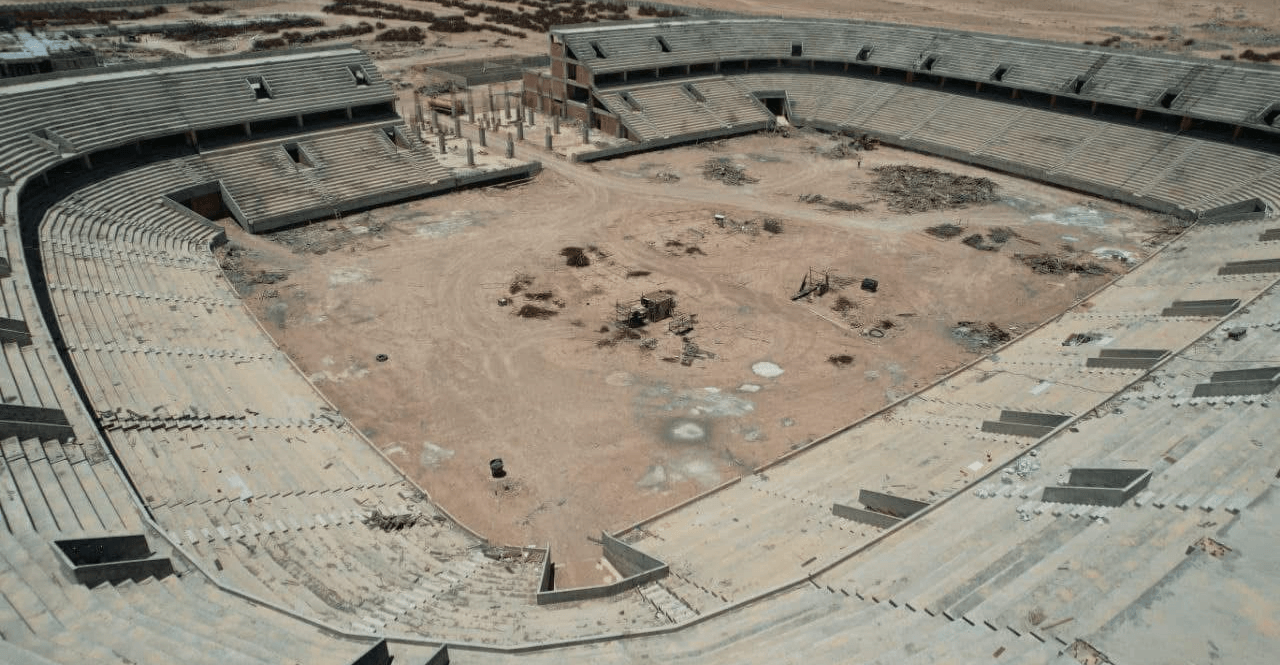 +30,000-seat stadium halted by funding shortage