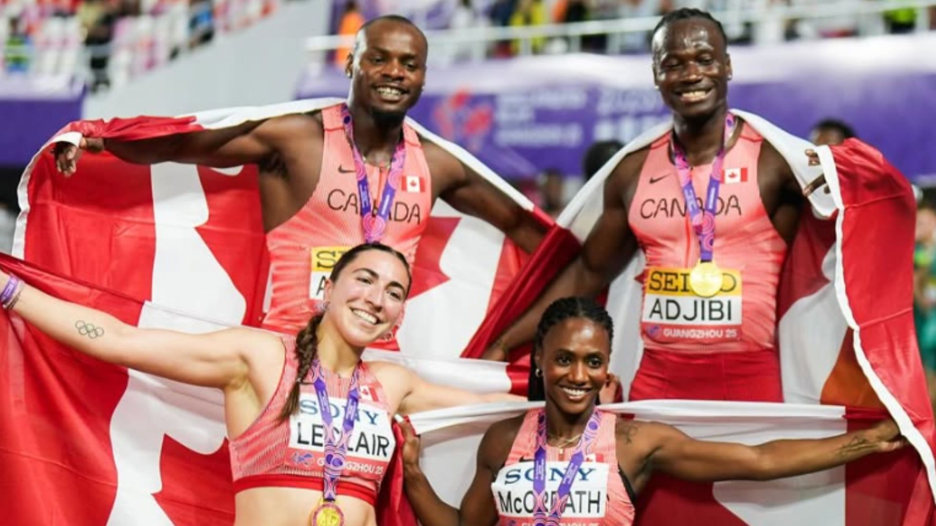 Canada triumphs in the first-ever mixed 4×100 final at the World Athletics Relays, says it was a 'test'