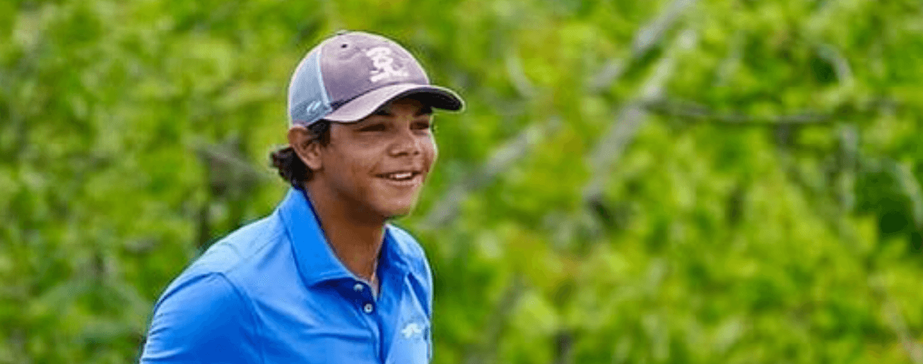 Charlie Woods, son of Tiger Woods, follows in the footsteps of his father and wins his first American Junior Golf Association tournament