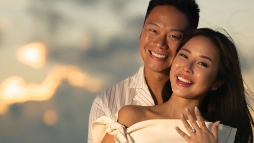 987FM DJ Germaine Tan and Zouk CEO Andrew Li have announced their engagement after romantic Maldives proposal