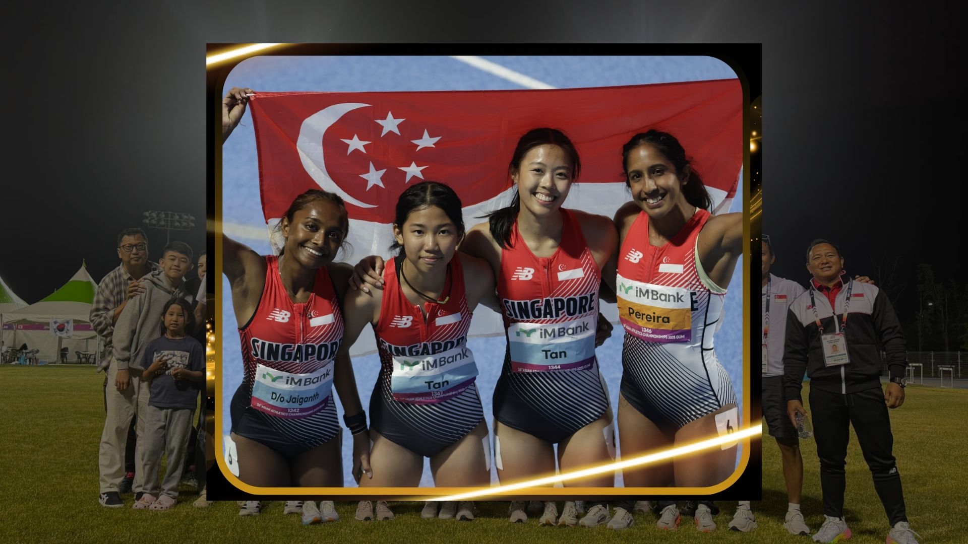 Singapore's women's 4×100-m relay team breaks national record at Asian Championships