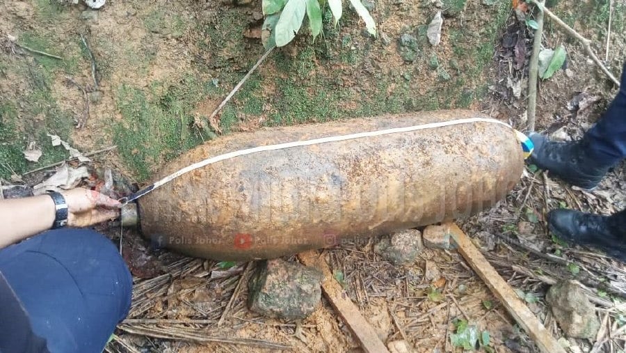 Unexploded World War II bomb weighing over 200 kg found in Melaka plantation