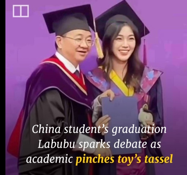 Labubu earns a degree? Tsinghua graduate's plush toy steals the show at commencement ceremony
