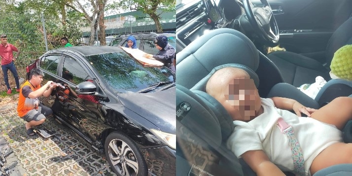 JB mother accidentally left four-month old baby in locked car; police issue warning after successfully rescuing infant