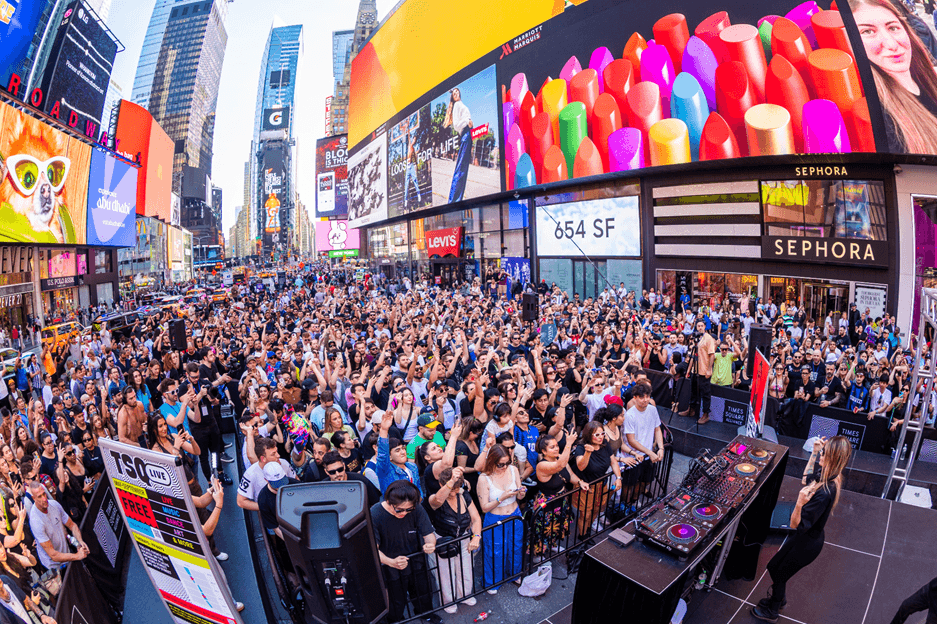 Over 80 free shows and programs are taking over Times Square this summer