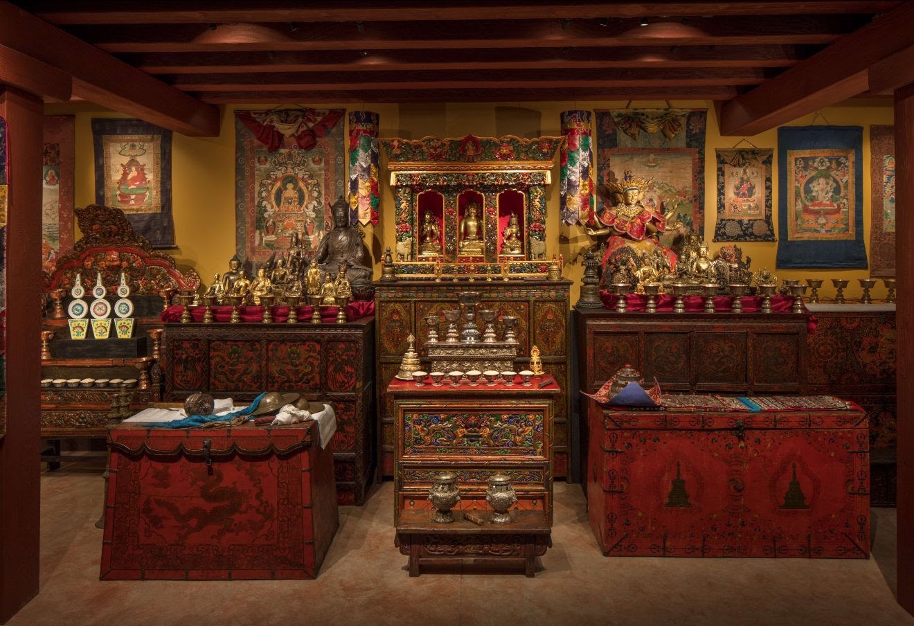 A Tibetan Buddhist shrine room will soon be on display at the Brooklyn Museum