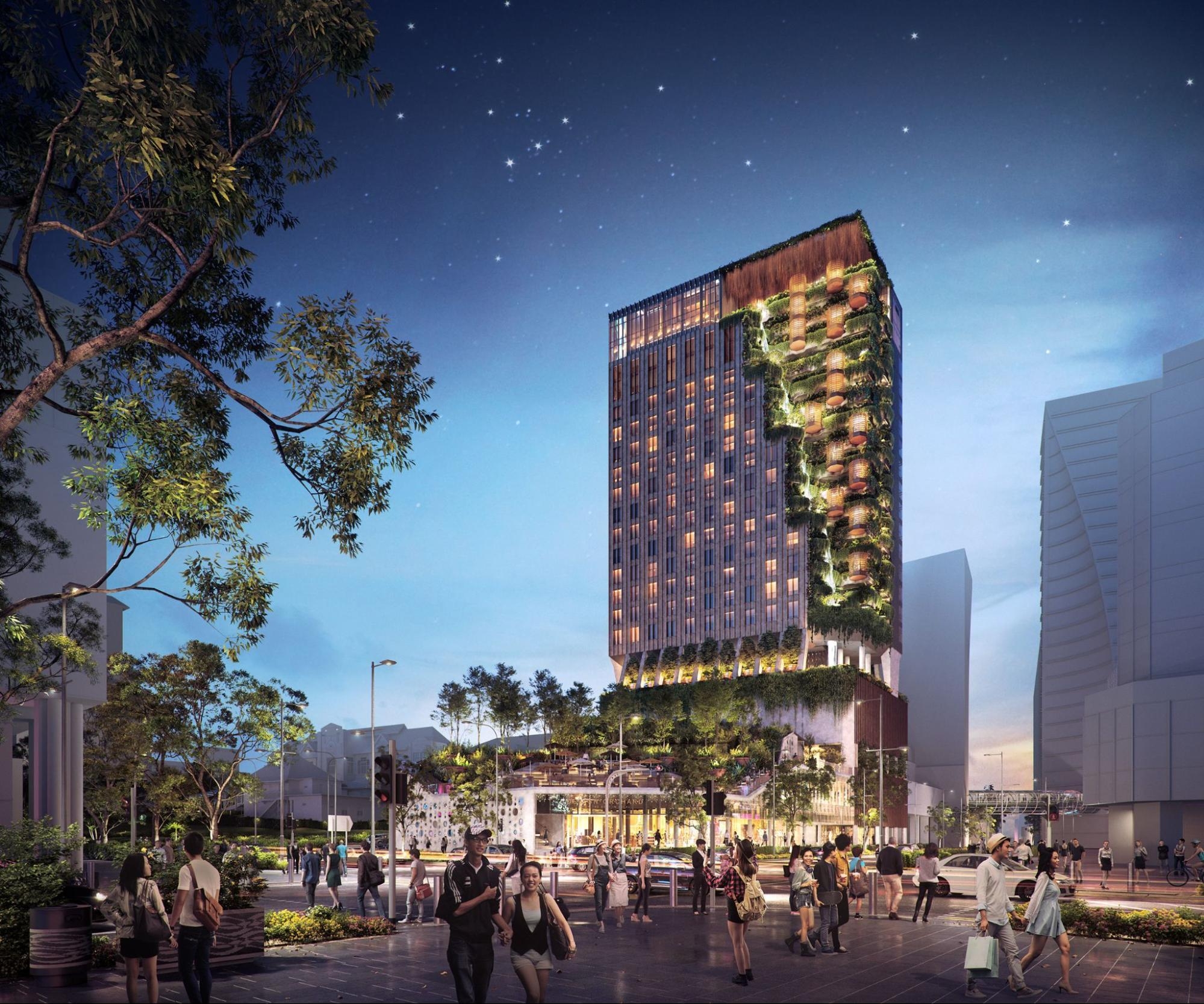 NoMad Hotel by Hilton to open in Singapore with 15-storey waterfall, infinity pool and cliff-like facade