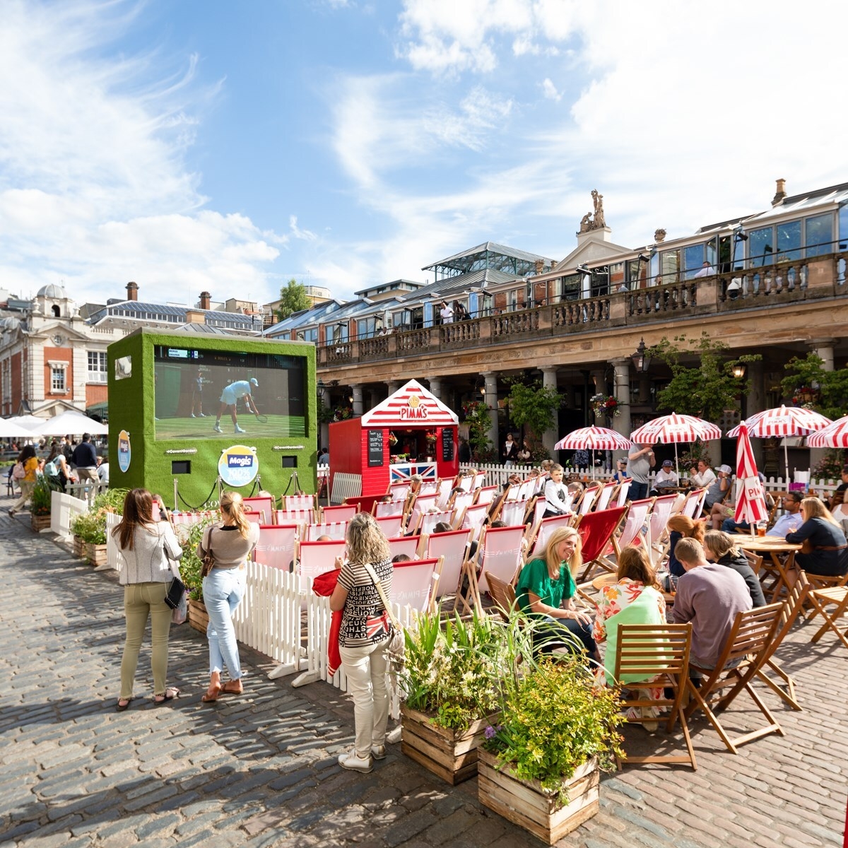 When will Covent Garden's Wimbledon screens return for 2025?