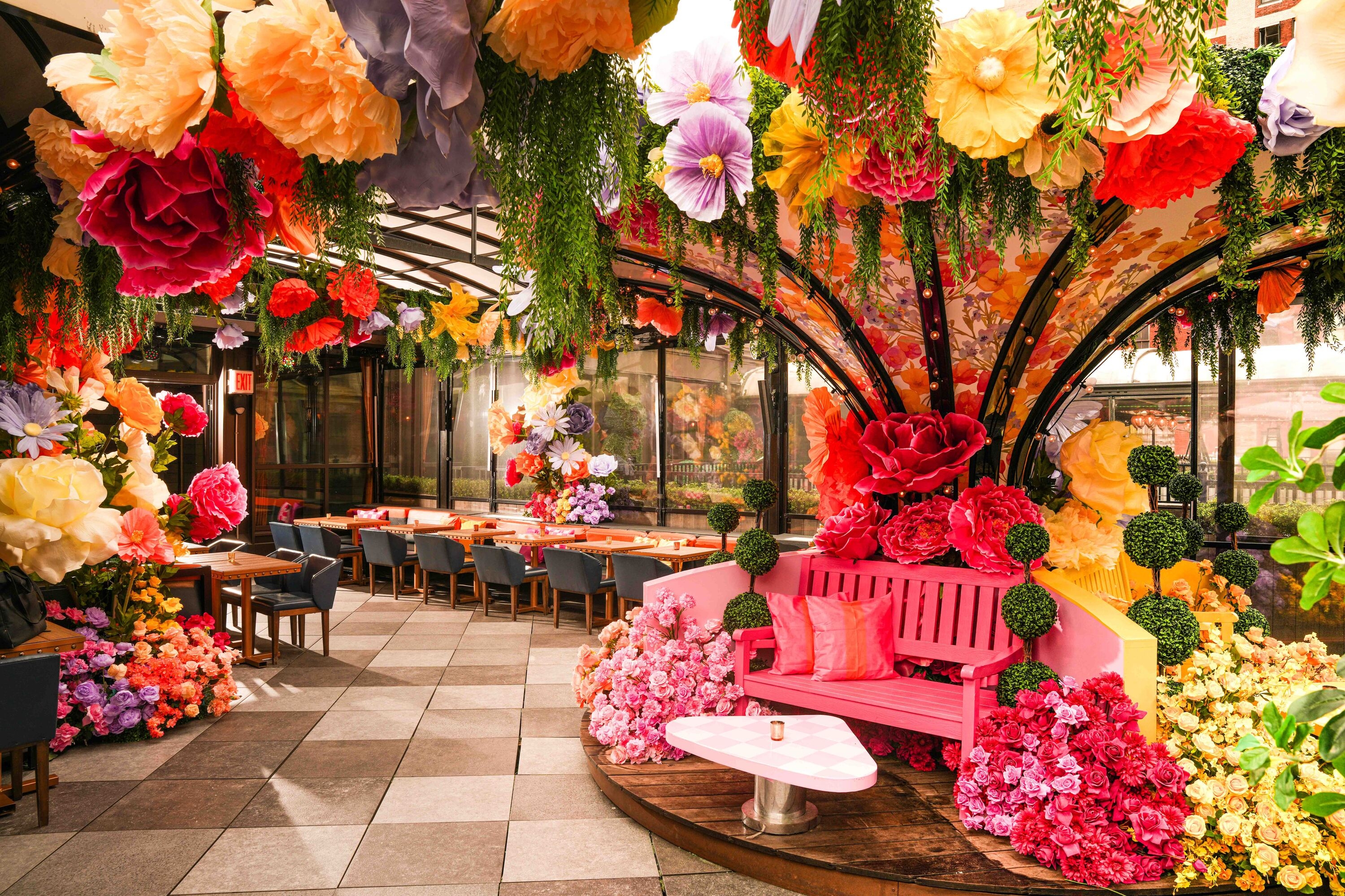 PHOTOS: Magic Hour Rooftop transforms into a sky-high floral fantasy with 1,000s of flowers