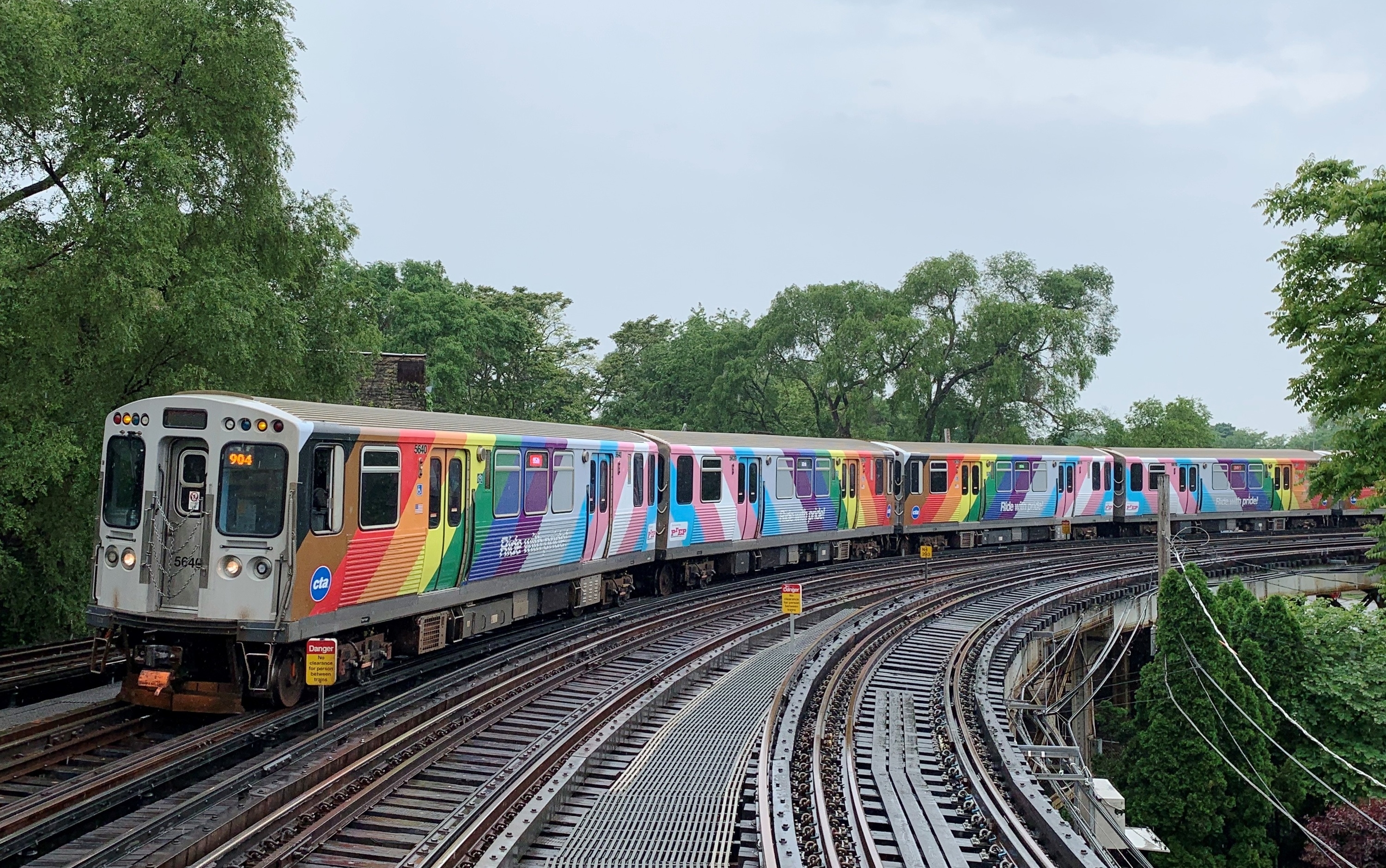 CTA's rainbow-bright Pride Train is back on the Red Line tracks this month