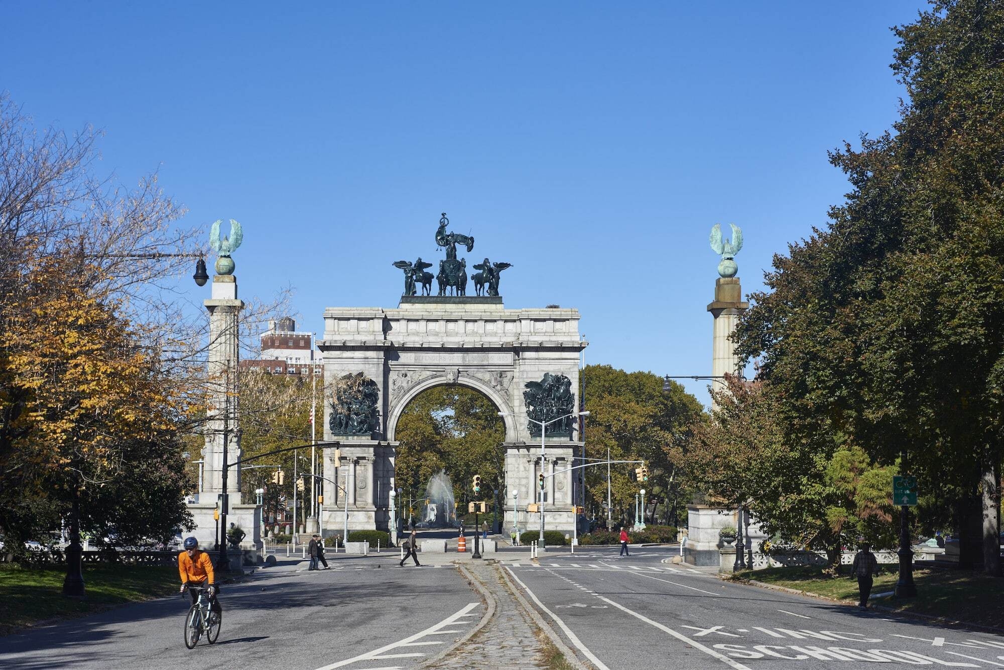 The Grand Army Plaza Arch is finally free of scaffolding, two very long years later