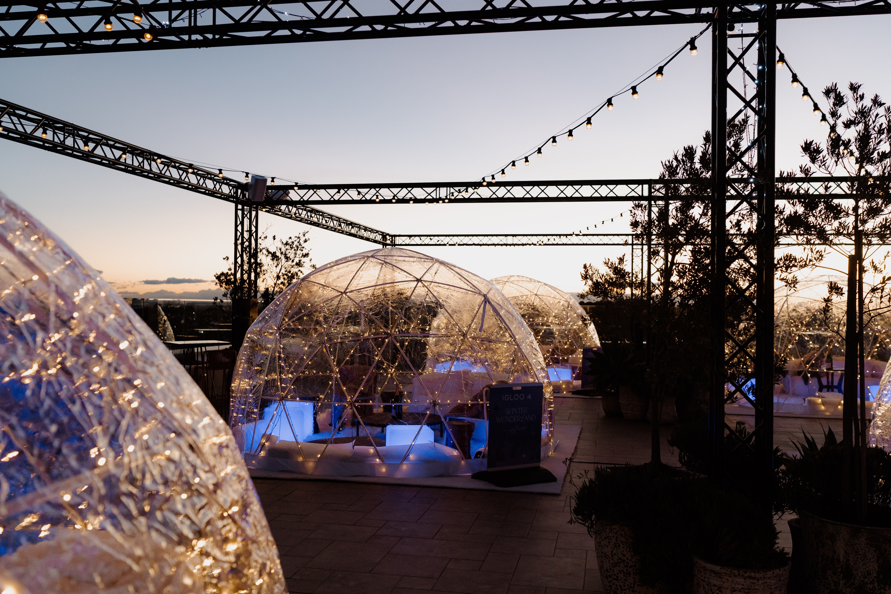 A magical winter wonderland has popped up on a rooftop in Southwest Sydney