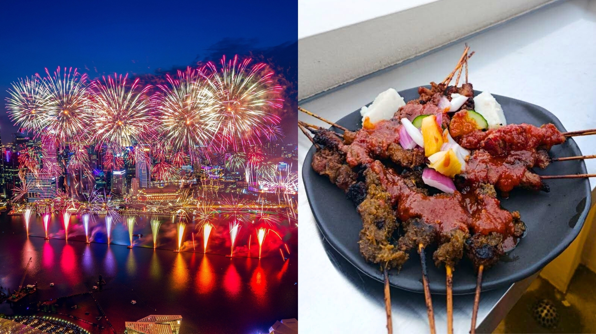 There's a satay buffet with unobstructed views of NDP fireworks every Saturday until August 9