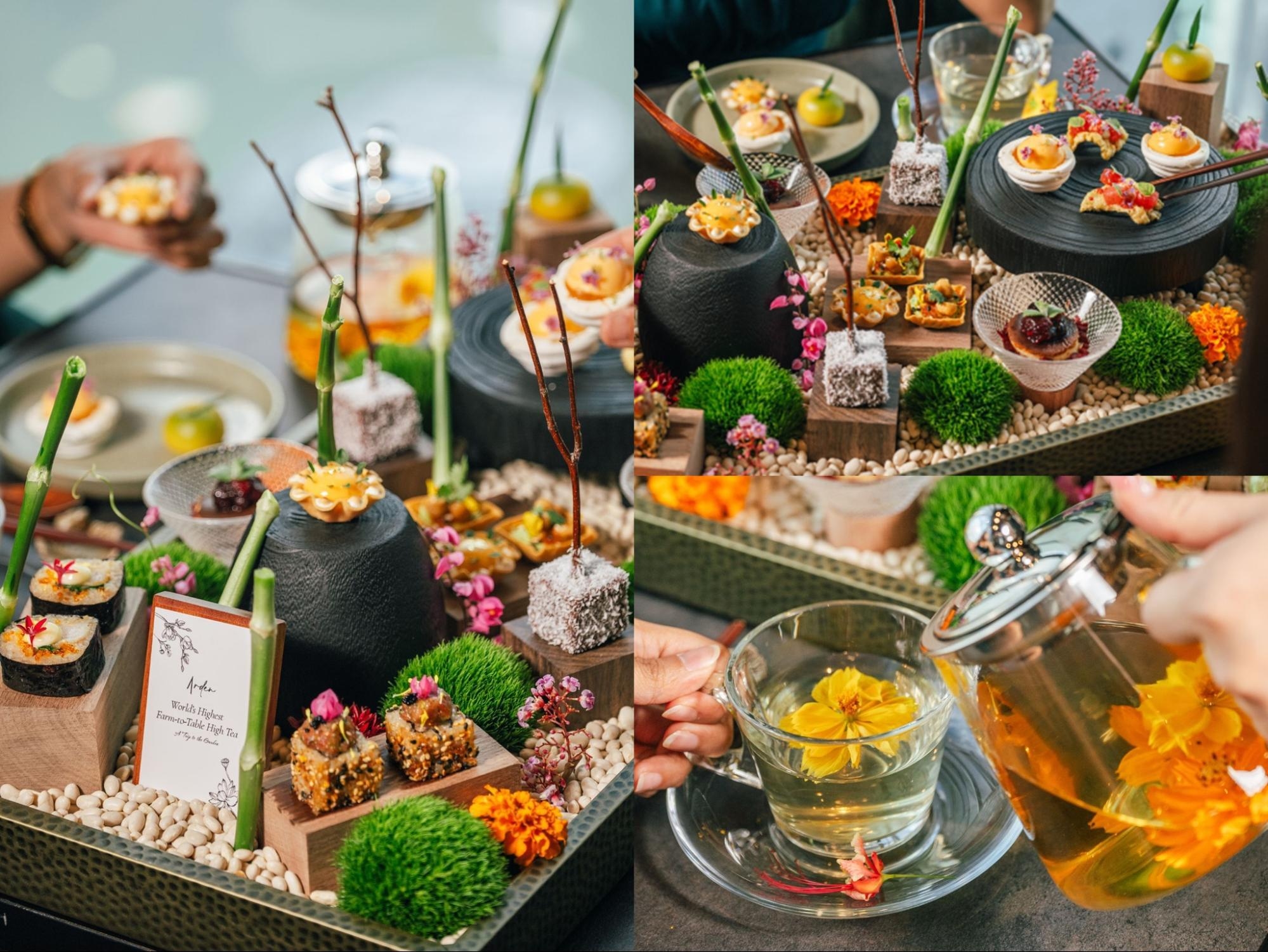 We tried the world's highest garden-to-table afternoon tea on the 51st storey of a Singapore skyscraper