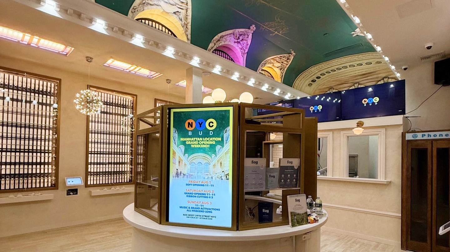 A cannabis dispensary that looks like a mini-Grand Central just opened in Midtown