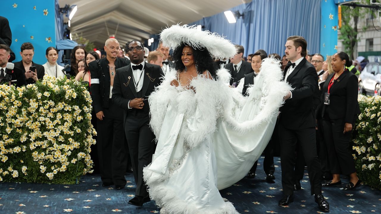 Diana Ross's 2025 Met Gala Gown Features an 18-Foot Train Embroidered With Family Names