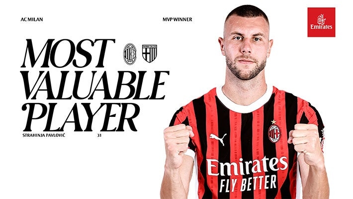 PAVLOVIĆ IS THE MVP FROM AC MILAN v PARMA