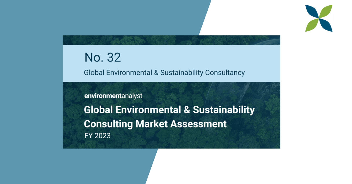 Inogen Alliance Ranked #32 in Environment Analyst's Global Environmental & Sustainability Consulting Market Assessment for FY 2023