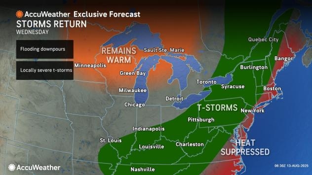 Severe storms, flash flooding to pester central and eastern US
