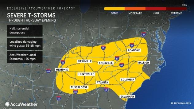 Potent, locally damaging thunderstorms to hit multiple parts of US through Mother's Day
