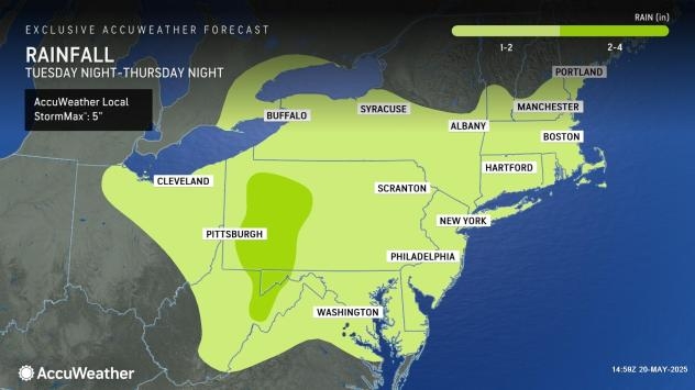 May misery for Northeast as a chilly rainstorm unfolds
