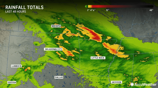 Flash flood threat intensifies across the south-central US