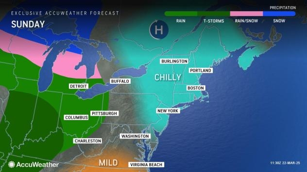 Winter's not done yet: Spring snow, chilly air headed for Midwest and Northeast