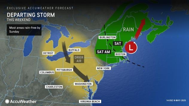 Will the Northeast catch a rain break in time for Mother's Day?