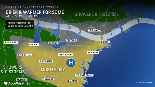Warm, drier stretch of weather coming to the Northeast