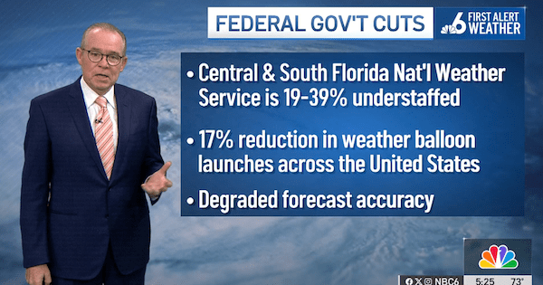 Miami Chief Meteorologist Warns Viewers Trump's Cuts Could Affect Their Safety