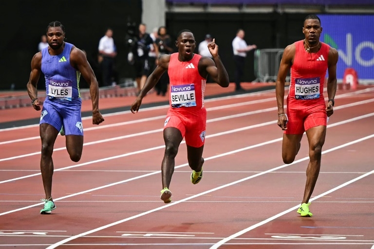 Seville outshines Olympic champion Lyles in season-opening 100m