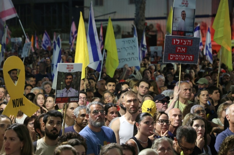 Tens of thousands of Israelis protest for end to Gaza war