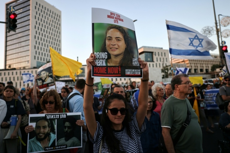 Former hostages rally for Gaza war to end as Israel mulls updated plan