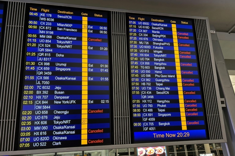 Hong Kong axes flights, classes as Typhoon Wipha nears