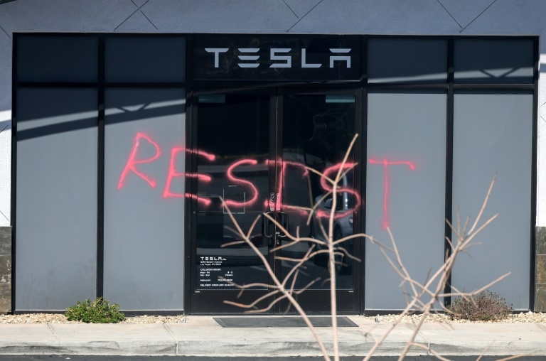 Man charged with destroying Teslas in Las Vegas, amid anti-Musk wave