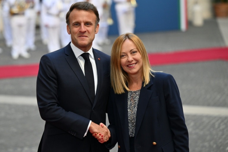 Rivals Meloni and Macron seek to mend fences in Rome talks