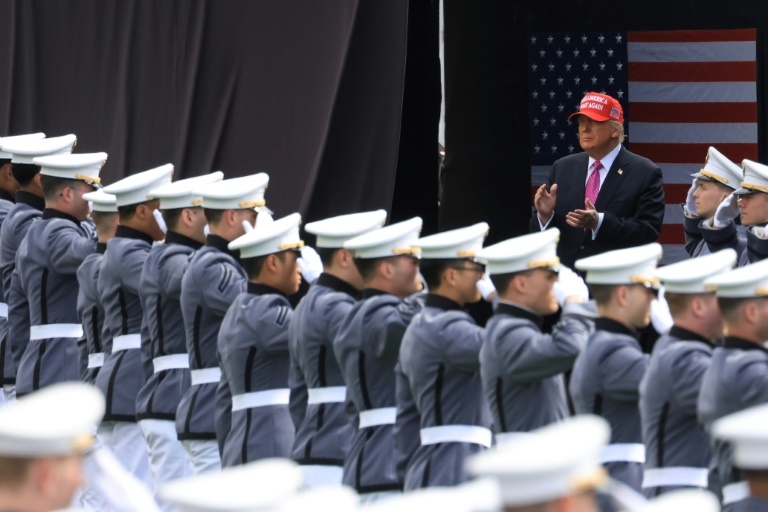 Trump attacks past US policy in speech to new Army officers