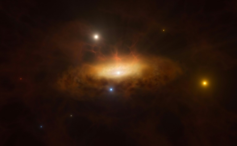 Massive black hole 'waking up' in Virgo constellation