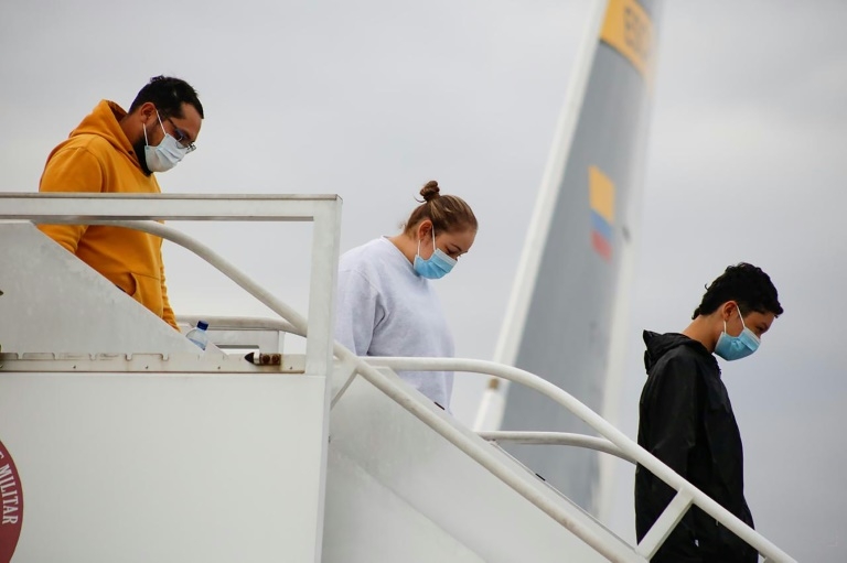 Colombians expelled from US after Trump spat arrive in Bogota
