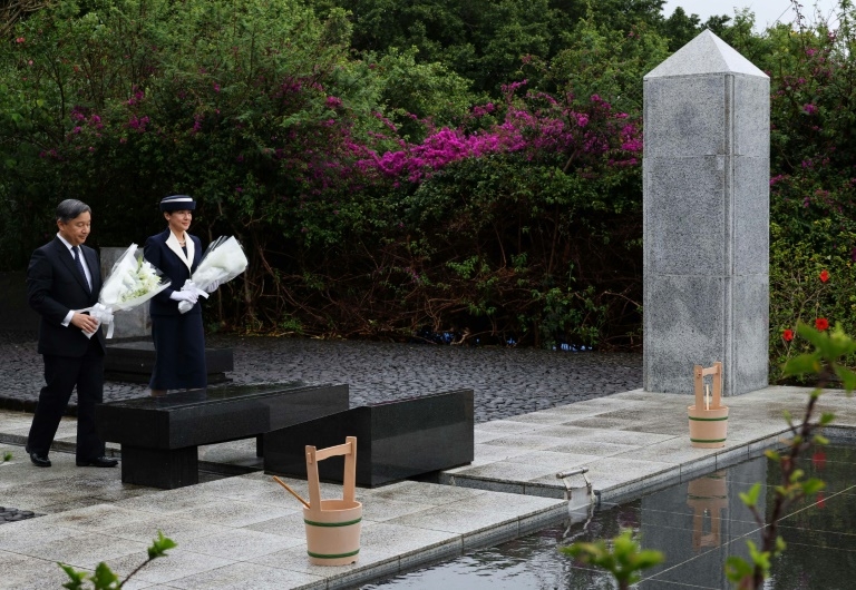 Japan emperor visits World War II battleground Iwo Jima
