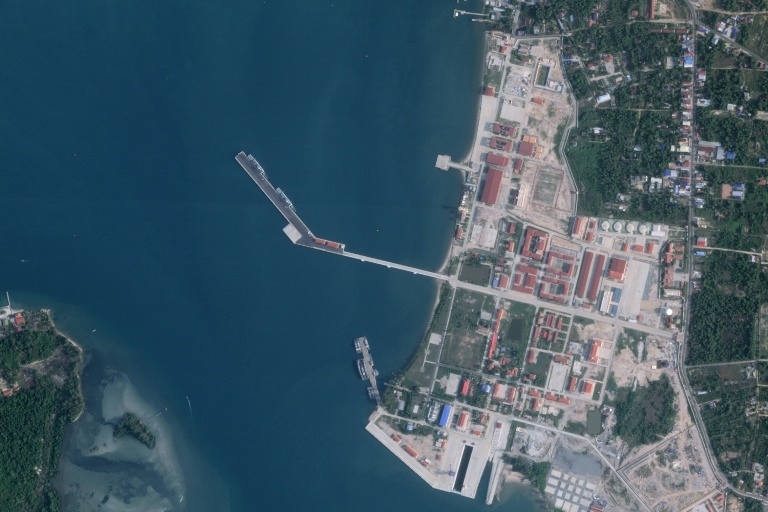 Japanese warships dock at Cambodia's Chinese-renovated naval base