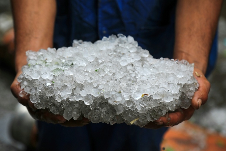 Sudden hailstorm lashes Egypt's Alexandria