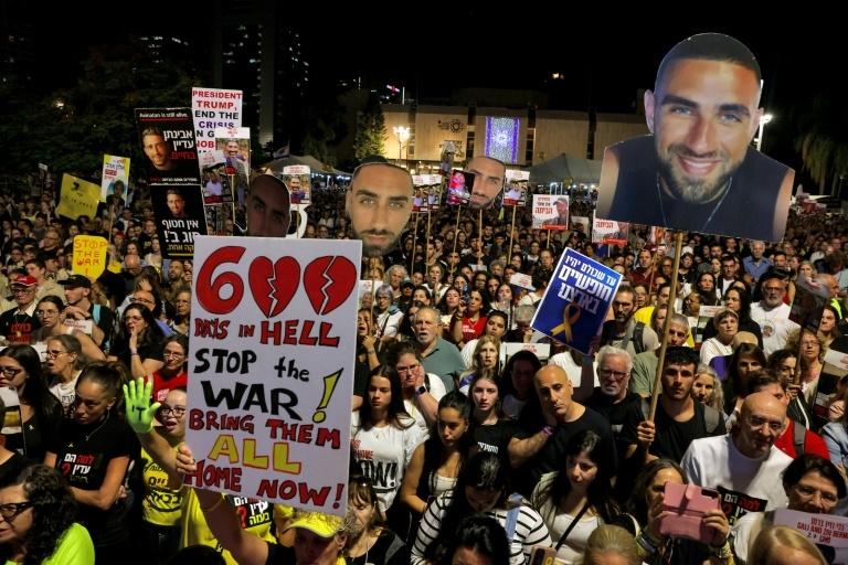 Thousands rally in Israel for Gaza hostages on 600th day of war