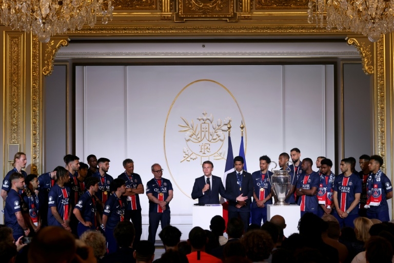 Macron condemns 'unacceptable' violence during football celebrations