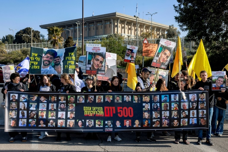 Families of Israeli hostages in Gaza mark 500 days of captivity