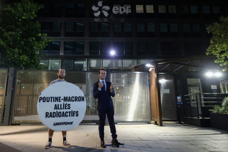 Greenpeace activists charged with theft of Macron waxwork