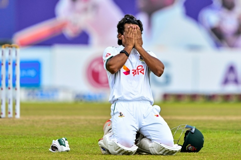 Shanto clinches second ton as Bangladesh set Sri Lanka 296-run target
