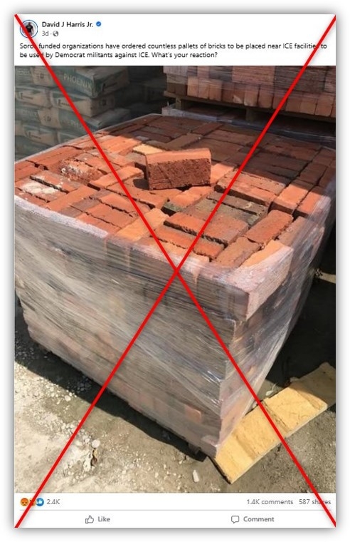 Bricks from Malaysia and New Jersey misrepresented amid LA unrest