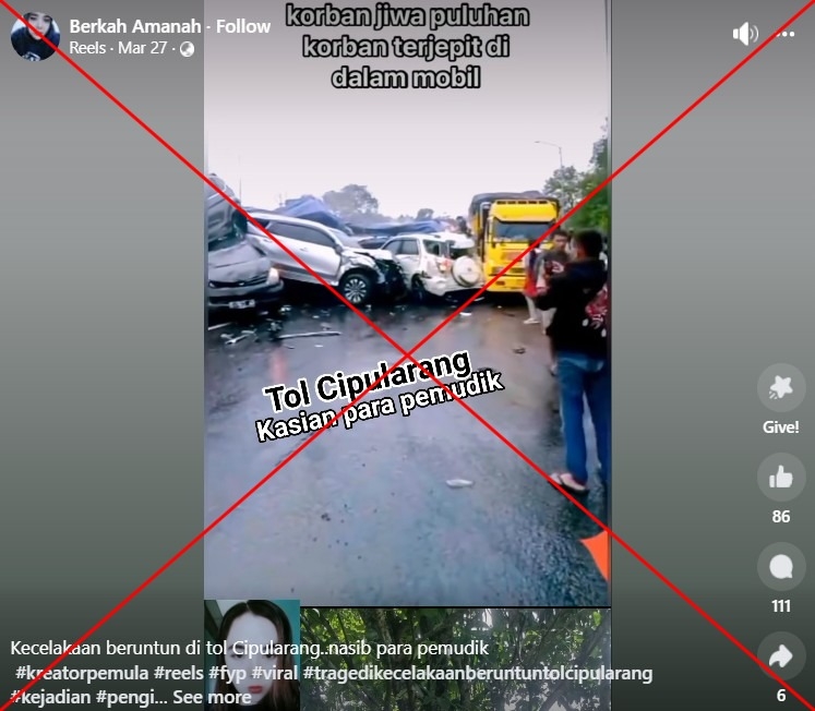 Months-old video of multi-vehicle pileup resurfaces online ahead of Eid travel rush